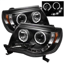 गैलरी व्यूवर में इमेज लोड करें, Spyder Toyota Tacoma 05-11 Projector Headlights LED Halo LED Black High H1 Low H1 PRO-YD-TT05-HL-BK