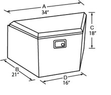 Laden Sie das Bild in den Galerie-Viewer, Lund Universal Aluminum Trailer Tongue Storage Box - Black