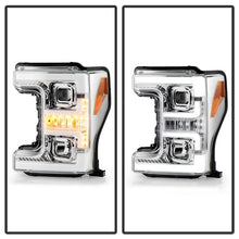 गैलरी व्यूवर में इमेज लोड करें, Spyder Ford F-250/F-350/F450 Super Duty 17-18 Projector Headlights Chrome PRO-YD-FS17-SBSEQ-C