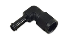 Carica l&#39;immagine nel visualizzatore di Gallery, Vibrant -6AN to 3/8in Hose Barb 90 Degree Adapter - Anodized Black