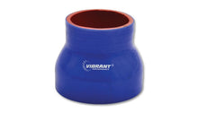 Cargar imagen en el visor de la galería, Vibrant 4 Ply Reinforced Silicone Transition Connector - 2.5in I.D. x 2.75in I.D. x 3in long (BLUE)