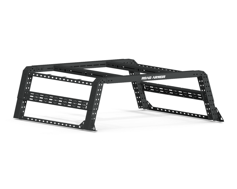 Road Armor Universal 5ft Mid-Size Bed TRECK Adj Bed Rack/Strap/Rails - Tex Blk (w/o Brackets)
