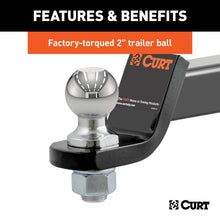 Carica l&#39;immagine nel visualizzatore di Gallery, Curt Towing Starter Kit w/2in Ball (2in Shank 7500lbs 2in Drop)