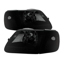 Laden Sie das Bild in den Galerie-Viewer, Xtune Ford F150 97-03 Crystal Headlights w/Corner Black Smoked HD-JH-FF15097-SET-AM-BSM