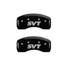 Laden Sie das Bild in den Galerie-Viewer, MGP 4 Caliper Covers Engraved Front &amp; Rear SVT Black finish silver ch