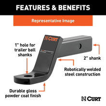 गैलरी व्यूवर में इमेज लोड करें, Curt Class 3 Ball Mount (2in Shank 7500lbs 4in Drop 8-1/4in Long)
