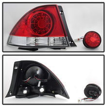 गैलरी व्यूवर में इमेज लोड करें, Spyder 01-03 Lexus IS300 LED Tail Lights - Red Clear ALT-YD-LIS300-LED-SET-RC