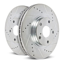 Cargar imagen en el visor de la galería, Power Stop 00-02 Ford Expedition Rear Evolution Drilled &amp; Slotted Rotors - Pair