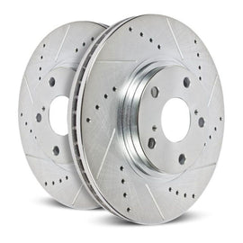 Power Stop 05-12 Ford F-250 Super Duty Front Evolution Drilled & Slotted Rotors - Pair - 2to4wheels