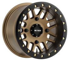 Laden Sie das Bild in den Galerie-Viewer, Method MR406 UTV Beadlock 14x10 5+5/-2mm Offset 4x156 132mm CB Method Bronze w/Matte Blk Ring Wheel