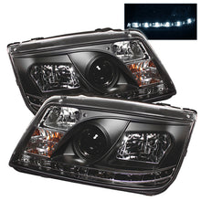 Carica l&#39;immagine nel visualizzatore di Gallery, Spyder Volkswagen Jetta 99-05 Projector HeadlightsDRL Blk PRO-YD-VJ99-DRL-BK