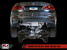 Cargar imagen en el visor de la galería, AWE Tuning BMW F3X 28i / 30i Touring Edition Axle-Back Exhaust Single Side - 80mm Black Tips