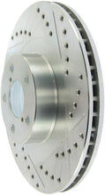 Laden Sie das Bild in den Galerie-Viewer, StopTech Select Sport 03-08 Subaru Forester Sport Slotted and Drilled Right Front Rotor
