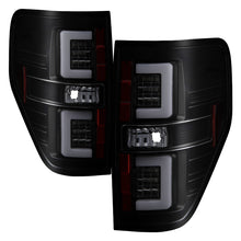 Carica l&#39;immagine nel visualizzatore di Gallery, Spyder 09-14 Ford F150 V2 Light Bar LED Tail Lights - Blk Smoke (ALT-YD-FF15009V2-LBLED-BSM)