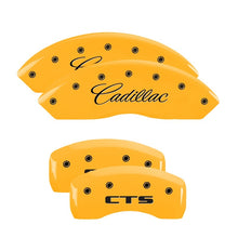 Charger l&#39;image dans la galerie, MGP 4 Caliper Covers Engraved Front &amp; Rear MGP Yellow Finish Black Char 2011 GMC Savana 2500