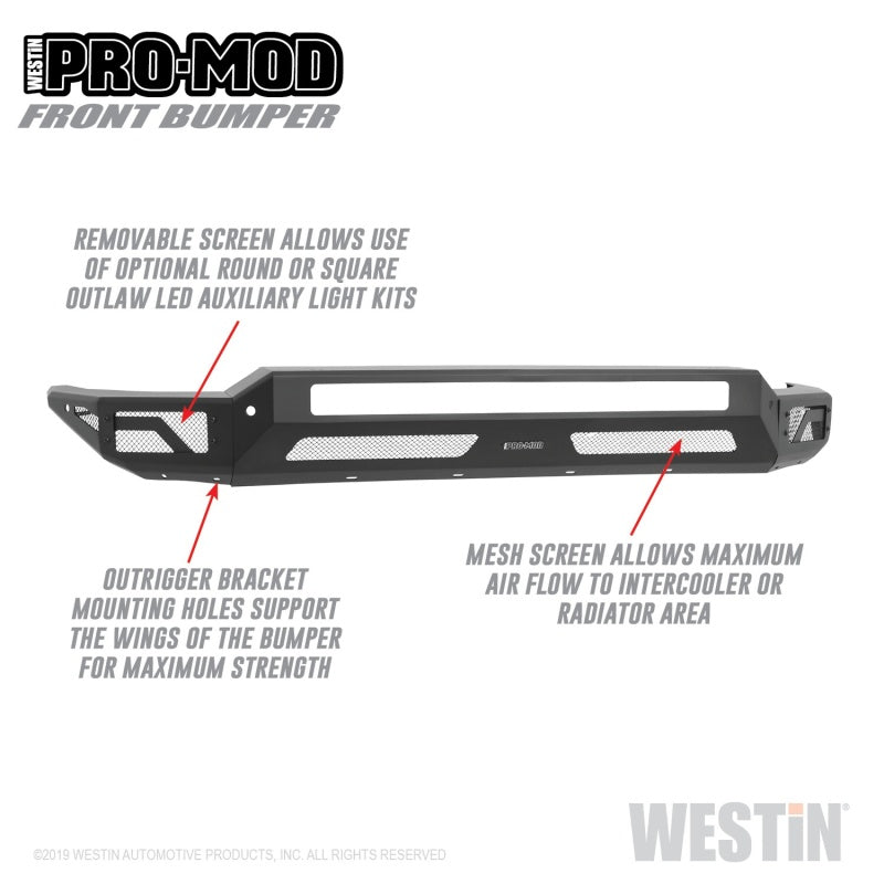 Westin 2020 Chevrolet Silverado 2500/3500 Pro-Mod Front Bumper - 2to4wheels
