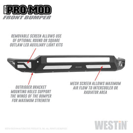 Westin 2020 Chevrolet Silverado 2500/3500 Pro-Mod Front Bumper - 2to4wheels
