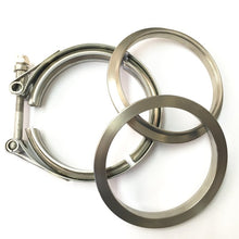 Charger l&#39;image dans la galerie, Ticon Industries 3.5in Titanium V-Band Clamp Assembly (2 Flanges/1 Clamp)