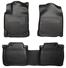 Carica l'immagine nel visualizzatore di Gallery, Husky Liners 2012 Toyota Camry WeatherBeater Combo Black Floor Liners