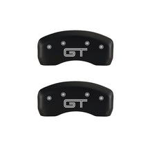 Cargar imagen en el visor de la galería, MGP 4 Caliper Covers Engraved Front Mustang Engraved Rear S197/GT Red finish silver ch