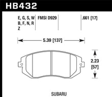 गैलरी व्यूवर में इमेज लोड करें, Hawk 2006-2006 Saab 9-2X 2.5i HPS 5.0 Front Brake Pads