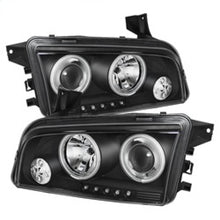 Laden Sie das Bild in den Galerie-Viewer, Spyder Dodge Charger 06-10 Projector Headlights Halogen Model CCFL Halo LED Blk PRO-YD-DCH05-CCFL-BK