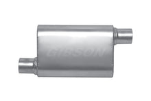 Charger l&#39;image dans la galerie, Gibson MWA Superflow Offset/Offset Oval Muffler - 4x9x14in/2.25in Inlet/2.25in Outlet - Stainless