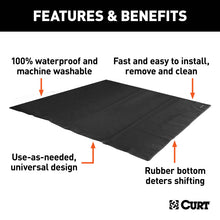 गैलरी व्यूवर में इमेज लोड करें, Curt Seat Defender 60in x 60in Removable Waterproof Black Cargo Blanket Protector
