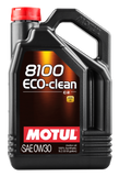 Motul 5L Synthetic Engine Oil 8100 0W30 4x5L ECO-CLEAN  ACEA C2, API SM, ST.JLR 03.5007 - Single