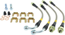 Carica l&#39;immagine nel visualizzatore di Gallery, StopTech 05-06 LGT Stainless Steel Rear Brake Lines (4 Line Kit)