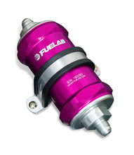 Carica l'immagine nel visualizzatore di Gallery, Fuelab 818 In-Line Fuel Filter Standard -8AN In/-12AN Out 10 Micron Fabric - Purple