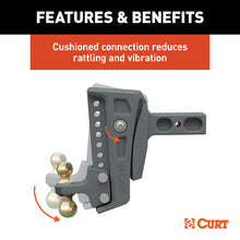 Carica l&#39;immagine nel visualizzatore di Gallery, Curt Rebellion XD 2.5in Cushion Hitch Ball Mount