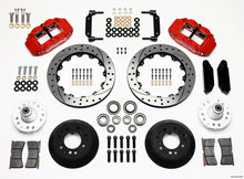 Charger l&#39;image dans la galerie, Wilwood Narrow Superlite 6R Front Hub Kit 12.88in Drilled Red 1968-1969 Mustang Disc Spindle