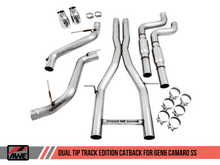 Load image into Gallery viewer, AWE Tuning 16-19 Chevy Camaro SS Non-Resonated Cat-Back Exhaust - Track Edition (Chrome Silver Tips)