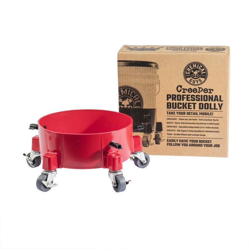 Chemical Guys Creeper Professional Bucket Dolly - Red - Single