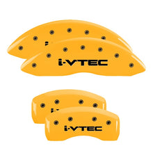 Laden Sie das Bild in den Galerie-Viewer, MGP 2 Caliper Covers Engraved Front Vtech Yellow Finish Black Characters 1999 Honda Accord