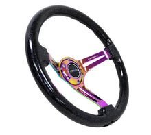 गैलरी व्यूवर में इमेज लोड करें, NRG Reinforced Steering Wheel (350mm / 3in. Deep) Blk Multi Color Flake w/ Neochrome Center Mark