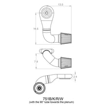 Carica l&#39;immagine nel visualizzatore di Gallery, Spectre Plenum Kit (Low) w/Passenger Side 45/90 Degree Tube
