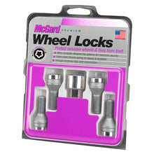 Laden Sie das Bild in den Galerie-Viewer, McGard Wheel Lock Bolt Set - 4pk. (Cone Seat) M14X1.5 / 17mm Hex / 27.5mm Shank Length - Chrome