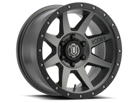 ICON Rebound 17x8.5 6x5.5 25mm Offset 5.75in BS 95.1mm mm Bore Titanium Wheel - 2to4wheels