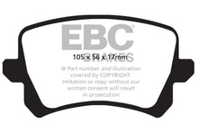 Laden Sie das Bild in den Galerie-Viewer, EBC 15+ Audi Q3 2.0 Turbo Redstuff Rear Brake Pads