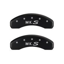 Cargar imagen en el visor de la galería, MGP 4 Caliper Covers Engraved Front Lincoln Engraved Rear MKS Red finish silver ch