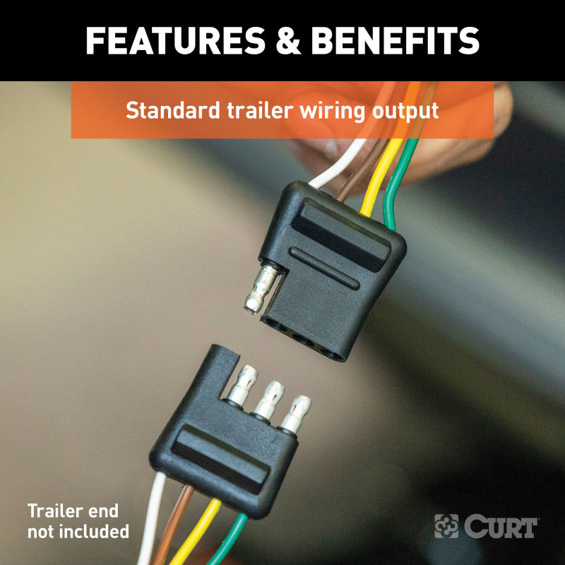 Curt 11-16 Kia Sportage Custom Wiring Harness (4-Way Flat Output)
