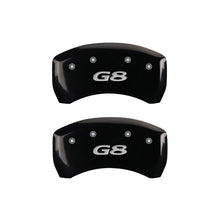 Cargar imagen en el visor de la galería, MGP 4 Caliper Covers Engraved Front Pontiac Engraved Rear G8 Black finish silver ch