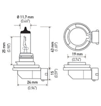 Cargar imagen en el visor de la galería, Hella Bulb H11 12V 55W PGJ19-2 T4 LONG LIFE