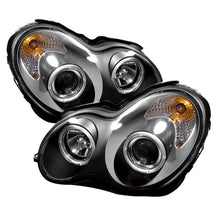 Carica l&#39;immagine nel visualizzatore di Gallery, Spyder Mercedes Benz C-Class 01-05 4 DrProjector Headlights Halogen LED Halo Blk PRO-YD-MBW203-HL-BK