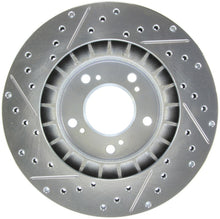 Laden Sie das Bild in den Galerie-Viewer, StopTech Select Sport 2000-2009 Honda S2000 Slotted and Drilled Left Front Brake Rotor