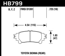 Laden Sie das Bild in den Galerie-Viewer, Hawk 14-16 Toyota Highlander Performance Ceramic Street Rear Brake Pads