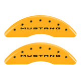 MGP 4 Caliper Covers Engraved Front 2015/Mustang Engraved Rear 2015/Bar & Pony Yellow fnsh black ch