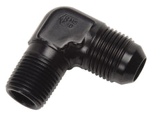 Carica l&#39;immagine nel visualizzatore di Gallery, Russell Performance -8 AN to 3/8in NPT 90 Degree Flare to Pipe Adapter (Black)